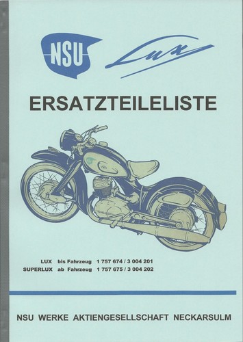 Ersatzteileliste nsu lux - ersatzteileliste,